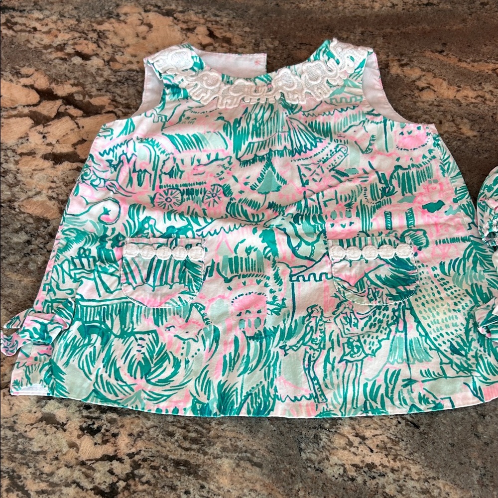 Lilly Pulitzer Pink and Teal Floral Dress